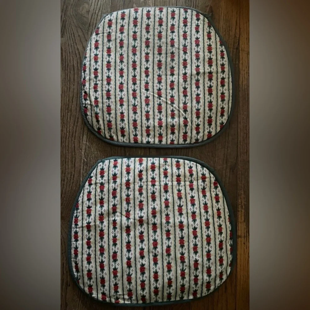 Vintage Rose Floral Seat Cushions